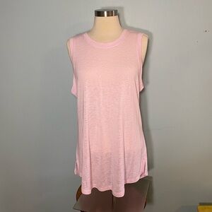 Athleta Womens Tank SZ Large Pale Pink